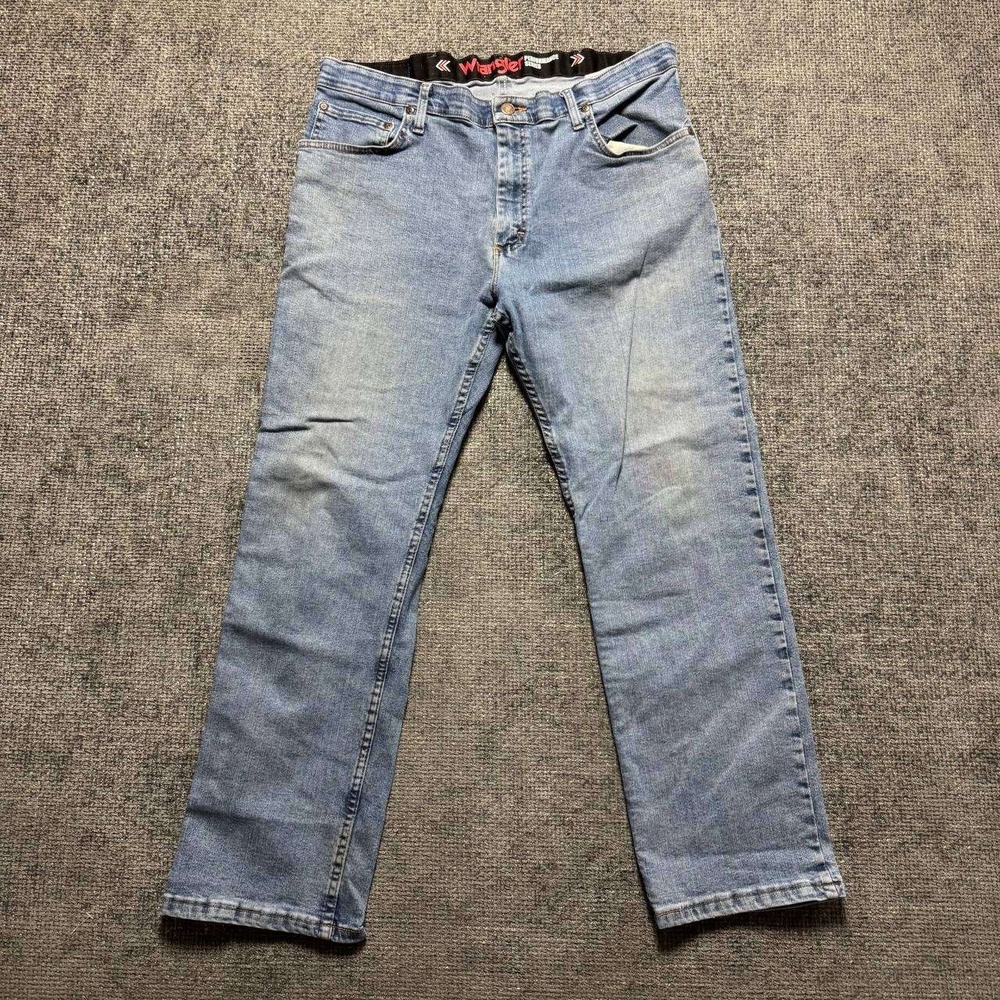Wrangler Performance Series Jeans Mens‎ 36x29 Light Wash Straight Leg Comfort